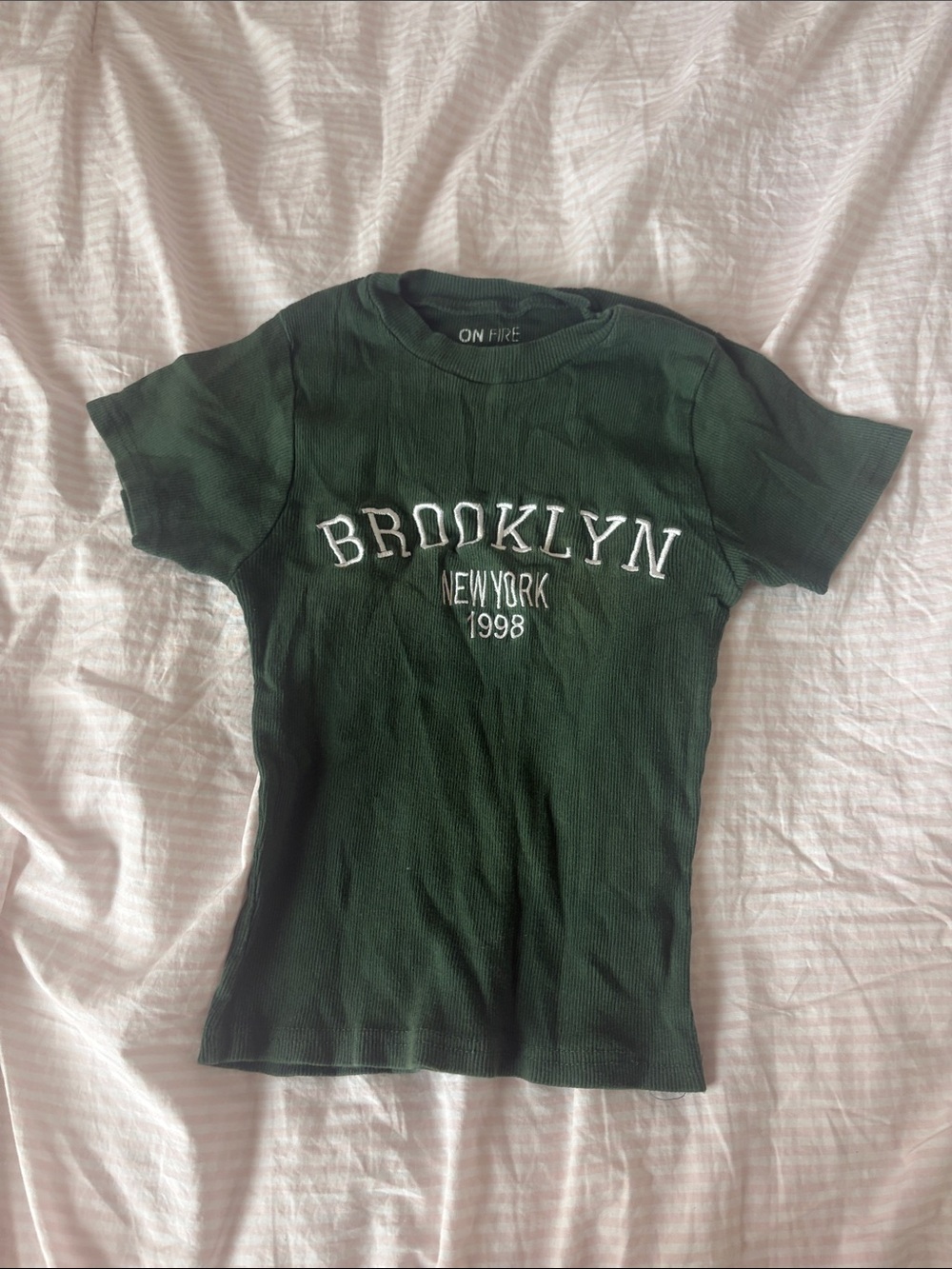On Fire Dark Green 'Brooklyn New York 1998' Short Sleeve Tee